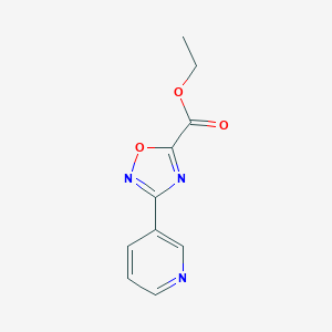 molecular formula C10H9N3O3 B061726 3-吡啶-3-基-[1,2,4]恶二唑-5-羧酸乙酯 CAS No. 163719-72-0
