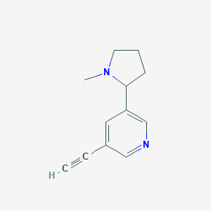 molecular formula C12H14N2 B061732 3-乙炔基-5-(1-甲基-2-吡咯烷基)吡啶 CAS No. 179120-51-5