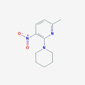 molecular formula C11H15N3O2 B061736 6-Methyl-3-nitro-2-(piperidin-1-yl)pyridine CAS No. 179010-39-0