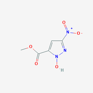 molecular formula C5H5N3O5 B061768 Methyl 1-hydroxy-3-nitro-1H-pyrazole-5-carboxylate CAS No. 181585-86-4
