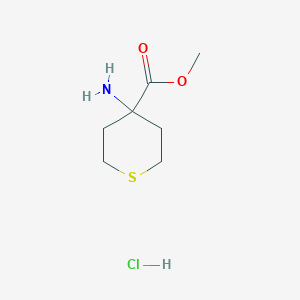 molecular formula C7H14ClNO2S B061778 4-氨基噻吩-4-甲酸甲酯盐酸盐 CAS No. 161315-14-6