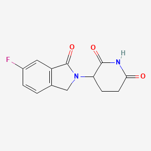 3-(6-fluoro-1-oxo-2,3-dihydro-1H-isoindol-2-yl)piperidine-2,6-dione