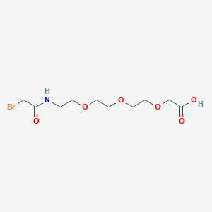 molecular formula C10H18BrNO6 B061800 (2-(2-(2-((2-溴乙酰)氨基)乙氧基)乙氧基)乙氧基)乙酸 CAS No. 173323-22-3