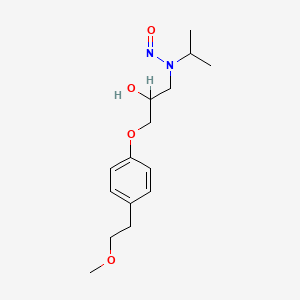 molecular formula C15H24N2O4 B6189872 1-[4-(2-甲氧基乙基)苯氧基]-3-[亚硝基(丙-2-基)氨基]丙-2-醇 CAS No. 138768-62-4