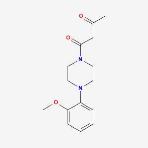 molecular formula C15H20N2O3 B6190489 1-[4-(2-methoxyphenyl)piperazin-1-yl]butane-1,3-dione CAS No. 667919-95-1