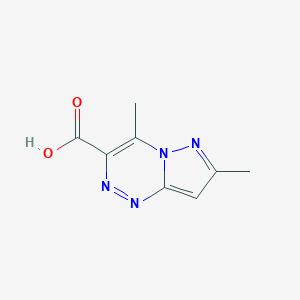 molecular formula C8H8N4O2 B061946 4,7-二甲基吡唑并[5,1-c][1,2,4]三嗪-3-羧酸 CAS No. 175137-58-3