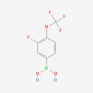 molecular formula C7H5BF4O3 B061950 3-氟-4-(三氟甲氧基)苯硼酸 CAS No. 187804-79-1