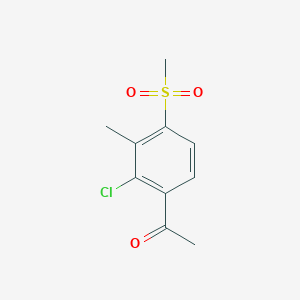 molecular formula C10H11ClO3S B062004 1-(2-氯-4-甲磺酰基-3-甲基苯基)-乙酮 CAS No. 181997-72-8