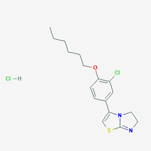 B062006 Imidazo(2,1-b)thiazole, 5,6-dihydro-3-(3-chloro-4-(hexyloxy)phenyl)-, monohydrochloride CAS No. 160518-42-3