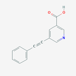 molecular formula C14H9NO2 B062015 5-(2-苯乙-1-炔基)烟酸 CAS No. 175203-69-7
