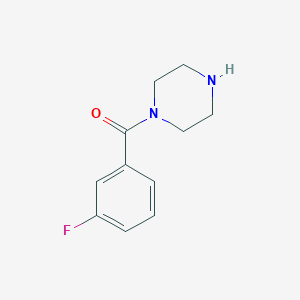 molecular formula C11H13FN2O B062034 (3-Fluoro-phenyl)-piperazin-1-yl-methanone CAS No. 179334-10-2