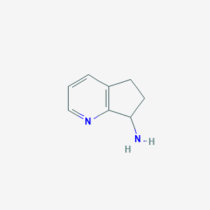 molecular formula C8H10N2 B062042 6,7-dihydro-5H-cyclopenta[b]pyridin-7-amine CAS No. 185122-75-2