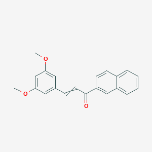 molecular formula C21H18O3 B062044 3-(3,5-Dimethoxyphenyl)-1-naphthalen-2-ylprop-2-en-1-one CAS No. 175205-23-9