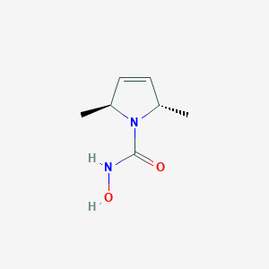 molecular formula C7H12N2O2 B062055 (2S,5S)-N-hydroxy-2,5-dimethyl-2,5-dihydropyrrole-1-carboxamide CAS No. 170747-75-8