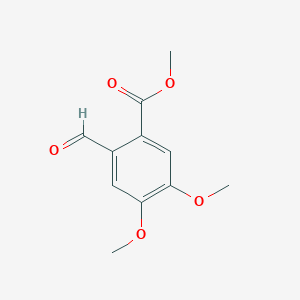 molecular formula C11H12O5 B6205860 methyl 2-formyl-4,5-dimethoxybenzoate CAS No. 53012-84-3