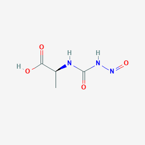 molecular formula C4H7N3O4 B062068 (2S)-2-(nitrosocarbamoylamino)propanoic acid CAS No. 179108-92-0