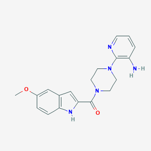 molecular formula C19H21N5O2 B062077 N-Desethylatevirdine CAS No. 160360-41-8
