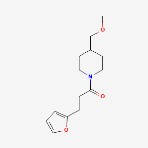 molecular formula C14H21NO3 B6207982 3-(furan-2-yl)-1-[4-(methoxymethyl)piperidin-1-yl]propan-1-one CAS No. 1355840-80-0