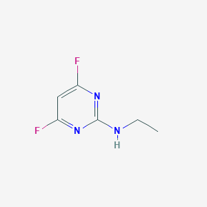 molecular formula C6H7F2N3 B062085 N-ethyl-4,6-difluoropyrimidin-2-amine CAS No. 165258-59-3
