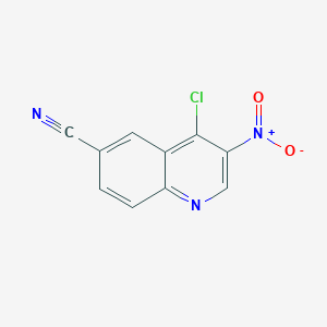 molecular formula C10H4ClN3O2 B6209201 4-氯-3-硝基喹啉-6-腈 CAS No. 2088966-13-4