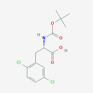 molecular formula C14H17Cl2NO4 B6209974 (2S)-2-{[(叔丁氧羰基)氨基]-3-(2,5-二氯苯基)丙酸 CAS No. 1213352-71-6