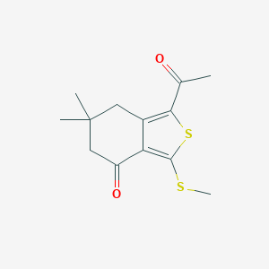 molecular formula C13H16O2S2 B062111 1-乙酰基-6,6-二甲基-3-(甲硫基)-4,5,6,7-四氢苯并[c]噻吩-4-酮 CAS No. 175202-49-0