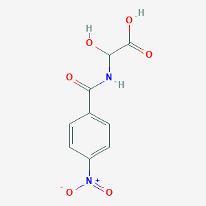 molecular formula C9H8N2O6 B062168 2-Hydroxy-2-[(4-nitrobenzoyl)amino]acetic acid CAS No. 191998-02-4