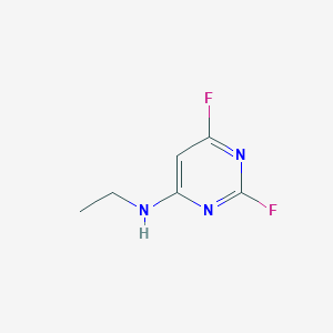 molecular formula C6H7F2N3 B062176 N-ethyl-2,6-difluoropyrimidin-4-amine CAS No. 165258-60-6