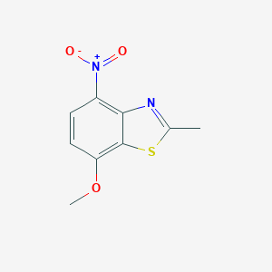 molecular formula C9H8N2O3S B062177 7-Methoxy-2-methyl-4-nitro-1,3-benzothiazole CAS No. 163299-53-4