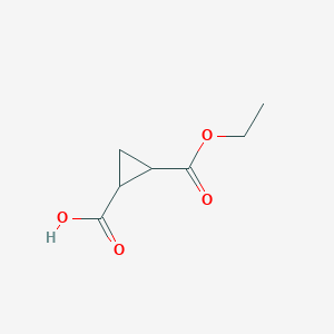 molecular formula C7H10O4 B062179 2-(Ethoxycarbonyl)cyclopropane-1-carboxylic acid CAS No. 167113-73-7