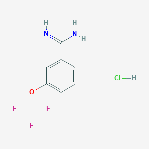 molecular formula C8H8ClF3N2O B062196 3-(Trifluoromethoxy)benzimidamide hydrochloride CAS No. 186982-36-5