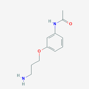 molecular formula C11H16N2O2 B062198 N-[3-(3-aminopropoxy)phenyl]acetamide CAS No. 189683-22-5