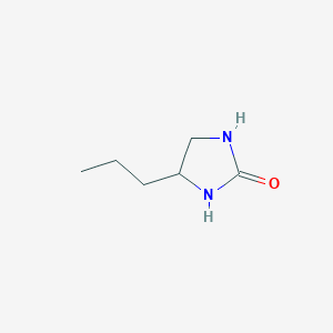molecular formula C6H12N2O B062229 4-Propylimidazolidin-2-one CAS No. 168092-18-0