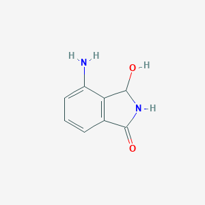 molecular formula C8H8N2O2 B062231 4-Amino-3-hydroxyisoindolin-1-one CAS No. 175533-31-0