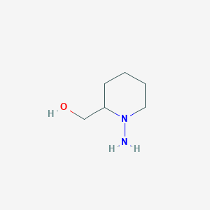 molecular formula C6H14N2O B062232 (1-Aminopiperidin-2-yl)methanol CAS No. 188053-40-9