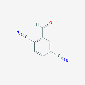 molecular formula C9H4N2O B062248 2-Formylbenzene-1,4-dicarbonitrile CAS No. 164932-42-7