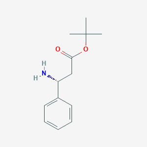 molecular formula C13H19NO2 B062256 tert-butyl (3R)-3-amino-3-phenylpropanoate CAS No. 161671-34-7