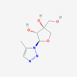 3,4-Furandiol, tetrahydro-4-(hydroxymethyl)-2-(5-methyl-1H-1,2,3-triazol-1-yl)-, (2R,3R,4R)-(9CI)