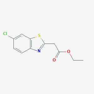 molecular formula C11H10ClNO2S B062286 Ethyl 2-(6-chloro-1,3-benzothiazol-2-yl)acetate CAS No. 182417-65-8