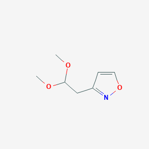 molecular formula C7H11NO3 B062287 3-(2,2-Dimethoxyethyl)isoxazole CAS No. 170648-44-9