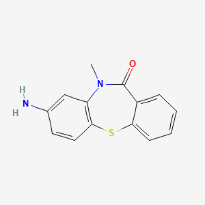 molecular formula C14H12N2OS B6230764 6-amino-9-methyl-2-thia-9-azatricyclo[9.4.0.0,3,8]pentadeca-1(15),3,5,7,11,13-hexaen-10-one CAS No. 950858-26-1