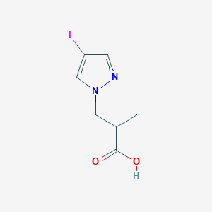 molecular formula C7H9IN2O2 B6231845 3-(4-iodo-1H-pyrazol-1-yl)-2-methylpropanoic acid CAS No. 1354705-35-3