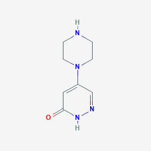 molecular formula C8H12N4O B062320 5-(Piperazin-1-yl)pyridazin-3(2H)-one CAS No. 159430-52-1