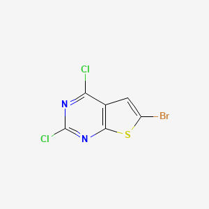 molecular formula C6HBrCl2N2S B6232469 6-bromo-2,4-dichlorothieno[2,3-d]pyrimidine CAS No. 1784619-01-7