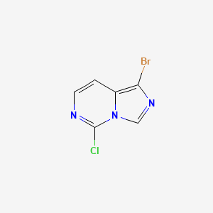 molecular formula C6H3BrClN3 B6233940 1-bromo-5-chloroimidazo[1,5-c]pyrimidine CAS No. 1780378-49-5