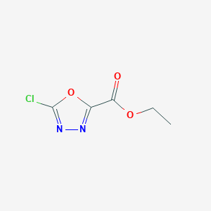 molecular formula C5H5ClN2O3 B6234272 ethyl 5-chloro-1,3,4-oxadiazole-2-carboxylate CAS No. 1196154-19-4