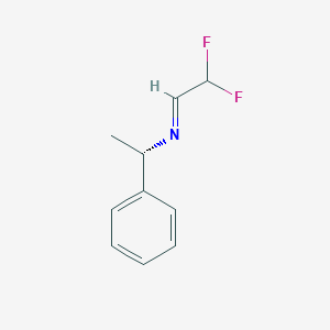 molecular formula C10H11F2N B062355 (S)-N-(2,2-Difluoroethylidene)-1-phenylethylamine CAS No. 161754-60-5