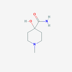molecular formula C7H14N2O2 B062363 4-Hydroxy-1-methylpiperidine-4-carboxamide CAS No. 168818-61-9