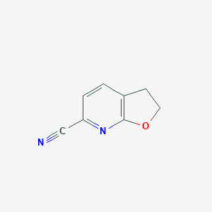 molecular formula C8H6N2O B062373 2,3-Dihydrofuro[2,3-b]pyridine-6-carbonitrile CAS No. 193605-59-3