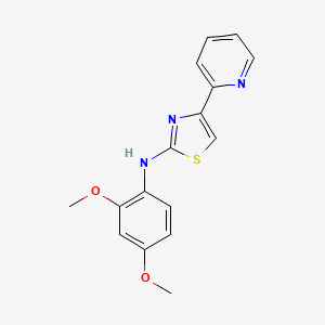 molecular formula C16H15N3O2S B6238478 N-(2,4-dimethoxyphenyl)-4-(pyridin-2-yl)-1,3-thiazol-2-amine CAS No. 708994-57-4